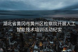 湖北省黄冈市黄州区检察院开展人工智能技术培训活动纪实
