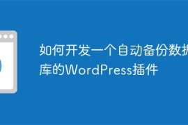 如何开发一个自动备份数据库的WordPress插件