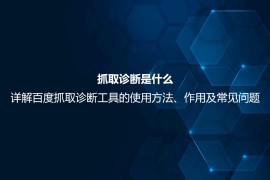 抓取诊断是什么？详解百度抓取诊断工具的使用方法、作用及常见问题