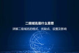 二级域名是什么意思？详解二级域名的格式、优缺点、设置及影响