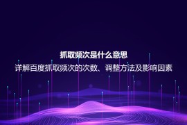 抓取频次是什么意思？详解百度抓取频次的次数、调整方法及影响因素