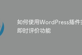 如何使用WordPress插件实现即时评价功能