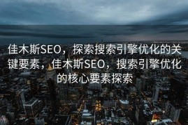 佳木斯SEO，探索搜索引擎优化的关键要素，佳木斯SEO，搜索引擎优化的核心要素探索