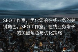 SEO工作室，优化您的在线业务的关键角色，SEO工作室，在线业务增长的关键角色与优化策略