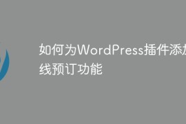如何为WordPress插件添加在线预订功能