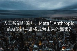 人工智能前沿九，Meta与Anthropic的AI暗战—谁将成为未来的赢家？
