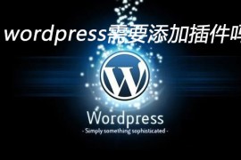 wordpress需要添加插件吗