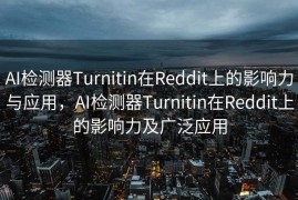 AI检测器Turnitin在Reddit上的影响力与应用，AI检测器Turnitin在Reddit上的影响力及广泛应用