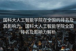 国科大人工智能学院在全国的排名及其影响力，国科大人工智能学院全国排名及影响力解析
