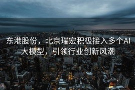 东港股份，北京瑞宏积极接入多个AI大模型，引领行业创新风潮