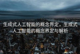 生成式人工智能的概念界定，生成式人工智能的概念界定与解析