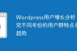 Wordpress用户增长分析：研究不同年份的用户群特点与趋势