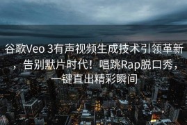 谷歌Veo 3有声视频生成技术引领革新，告别默片时代！唱跳Rap脱口秀，一键直出精彩瞬间