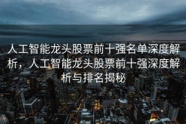 人工智能龙头股票前十强名单深度解析，人工智能龙头股票前十强深度解析与排名揭秘