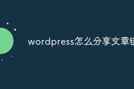 wordpress怎么分享文章链接