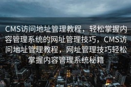 CMS访问地址管理教程，轻松掌握内容管理系统的网址管理技巧，CMS访问地址管理教程，网址管理技巧轻松掌握内容管理系统秘籍