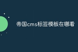 帝国cms标签模板在哪看