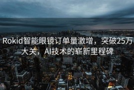 Rokid智能眼镜订单量激增，突破25万大关，AI技术的崭新里程碑