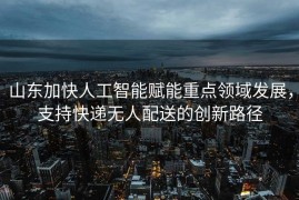 山东加快人工智能赋能重点领域发展，支持快递无人配送的创新路径