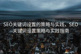 SEO关键词设置的策略与实践，SEO关键词设置策略与实践指南