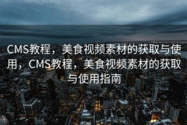CMS教程，美食视频素材的获取与使用，CMS教程，美食视频素材的获取与使用指南