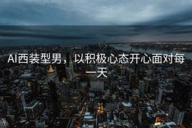 AI西装型男，以积极心态开心面对每一天