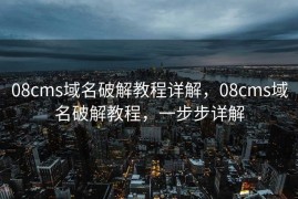 08cms域名破解教程详解，08cms域名破解教程，一步步详解
