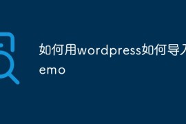 如何用wordpress如何导入demo