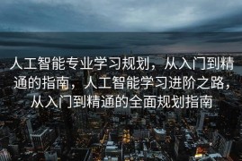 人工智能专业学习规划，从入门到精通的指南，人工智能学习进阶之路，从入门到精通的全面规划指南