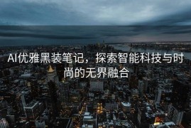 AI优雅黑装笔记，探索智能科技与时尚的无界融合