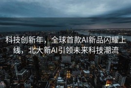 科技创新年，全球首款AI新品闪耀上线，北大新AI引领未来科技潮流