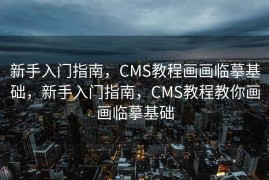 新手入门指南，CMS教程画画临摹基础，新手入门指南，CMS教程教你画画临摹基础
