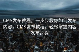 CMS发布教程，一步步教你如何发布内容，CMS发布教程，轻松掌握内容发布步骤