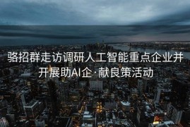骆招群走访调研人工智能重点企业并开展助AI企·献良策活动
