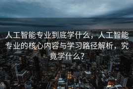 人工智能专业到底学什么，人工智能专业的核心内容与学习路径解析，究竟学什么？