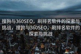 搜狗与360SEO，刷排名软件的探索与挑战，搜狗与360SEO，刷排名软件的探索与挑战