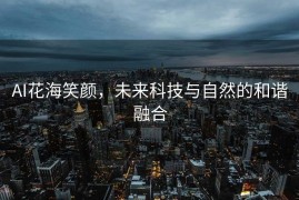 AI花海笑颜，未来科技与自然的和谐融合