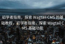 初学者指南，探索 Wagtail CMS 的基础教程，初学者指南，探索 Wagtail CMS 基础功能