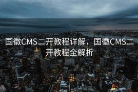 国徽CMS二开教程详解，国徽CMS二开教程全解析