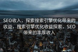 SEO收入，探索搜索引擎优化带来的收益，搜索引擎优化收益探索，SEO带来的丰厚收入