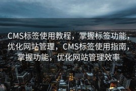 CMS标签使用教程，掌握标签功能，优化网站管理，CMS标签使用指南，掌握功能，优化网站管理效率