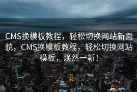 CMS换模板教程，轻松切换网站新面貌，CMS换模板教程，轻松切换网站模板，焕然一新！