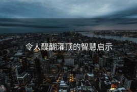 令人醍醐灌顶的智慧启示