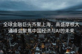 全球金融巨头齐聚上海，高盛摩根大通峰会聚焦中国经济与AI的未来