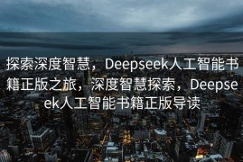 探索深度智慧，Deepseek人工智能书籍正版之旅，深度智慧探索，Deepseek人工智能书籍正版导读