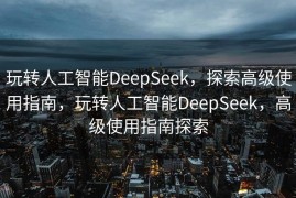 玩转人工智能DeepSeek，探索高级使用指南，玩转人工智能DeepSeek，高级使用指南探索