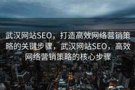 武汉网站SEO，打造高效网络营销策略的关键步骤，武汉网站SEO，高效网络营销策略的核心步骤
