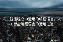 人工智能程序中运用的编程语言，人工智能编程语言的运用之道