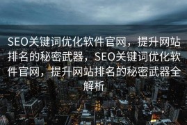SEO关键词优化软件官网，提升网站排名的秘密武器，SEO关键词优化软件官网，提升网站排名的秘密武器全解析