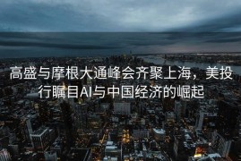 高盛与摩根大通峰会齐聚上海，美投行瞩目AI与中国经济的崛起